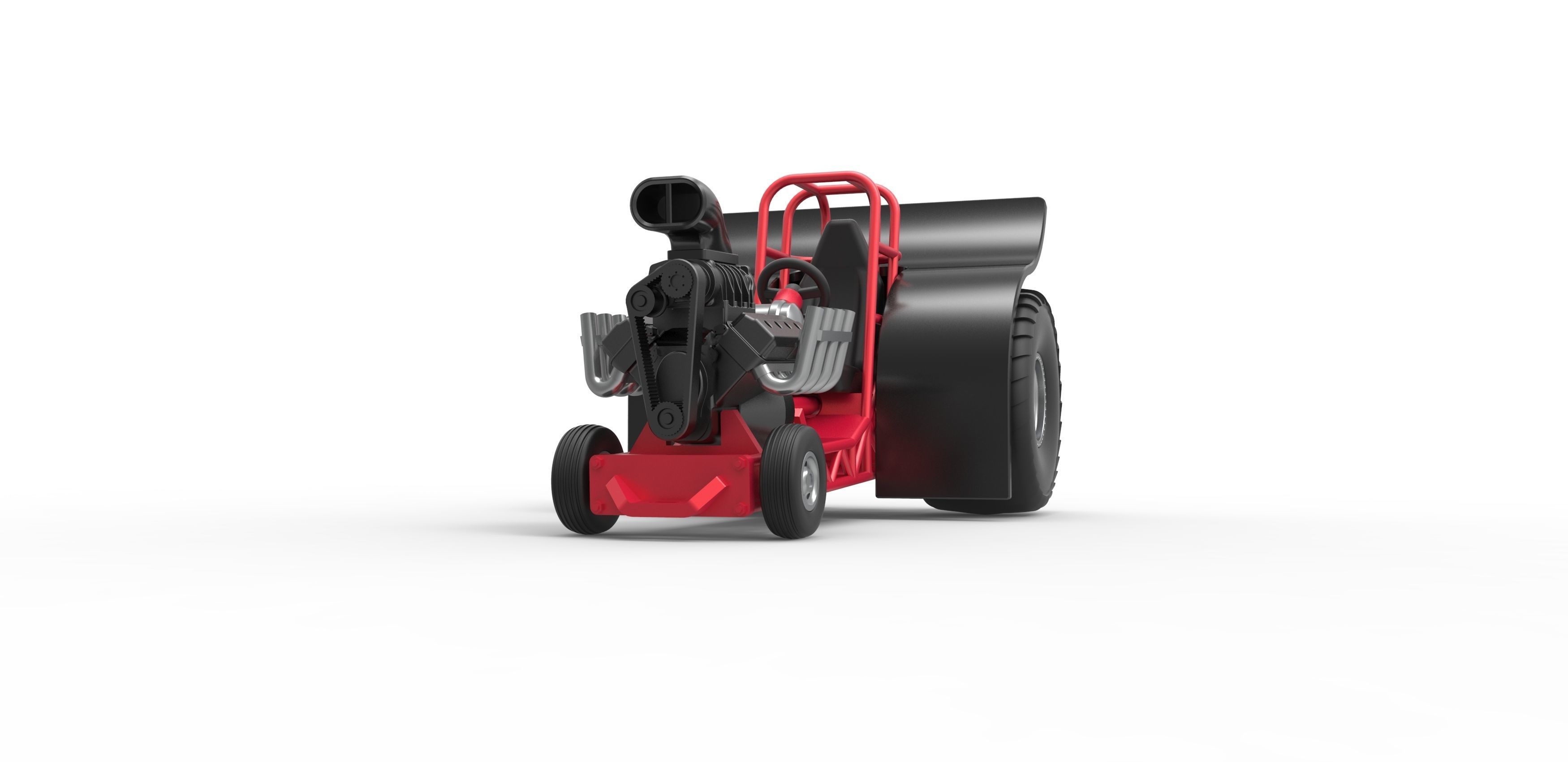 Mini Rod pulling tractor Scale 1 to 25 3D print model_4