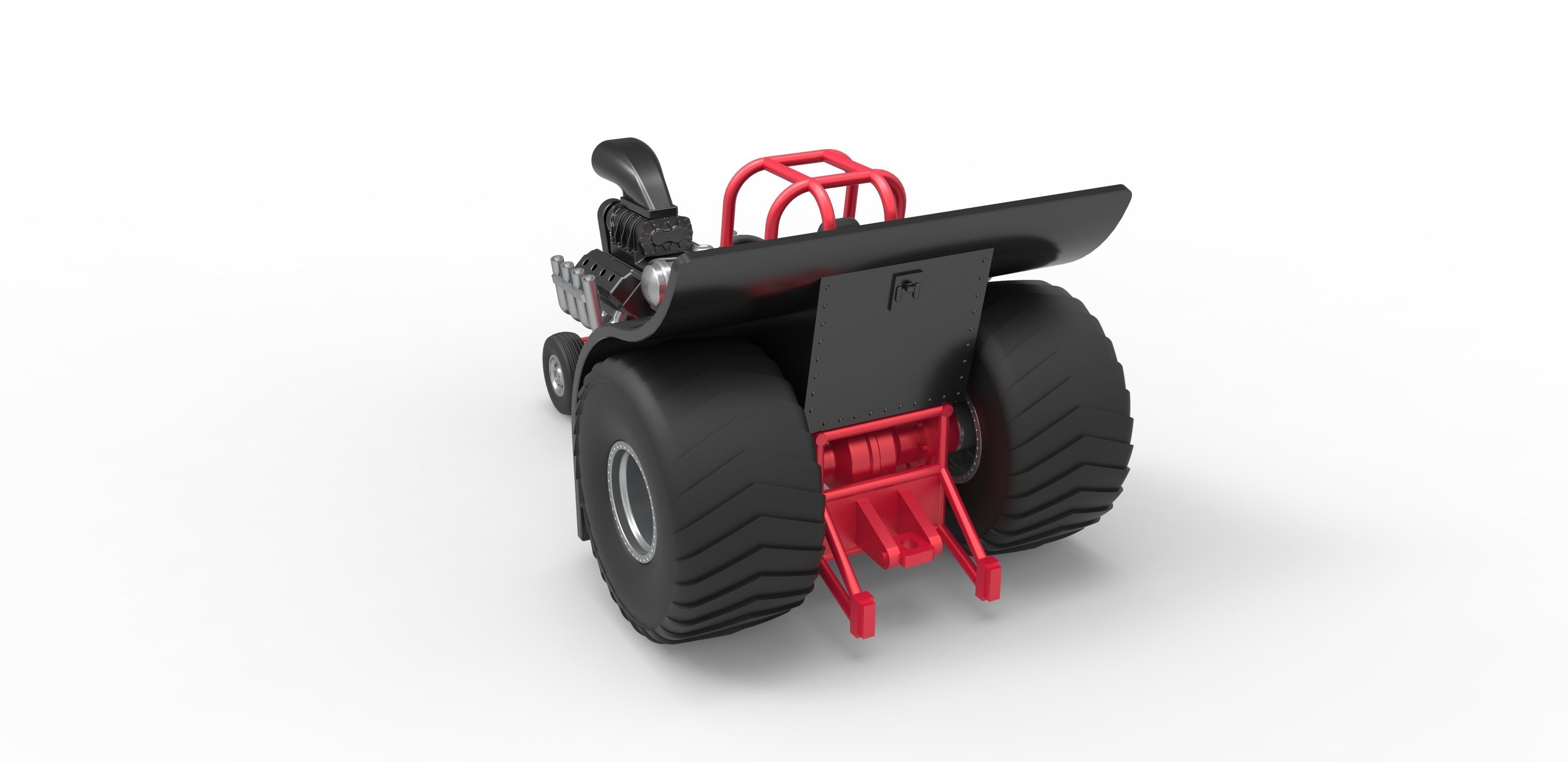 Mini Rod pulling tractor Scale 1 to 25 3D print model_11
