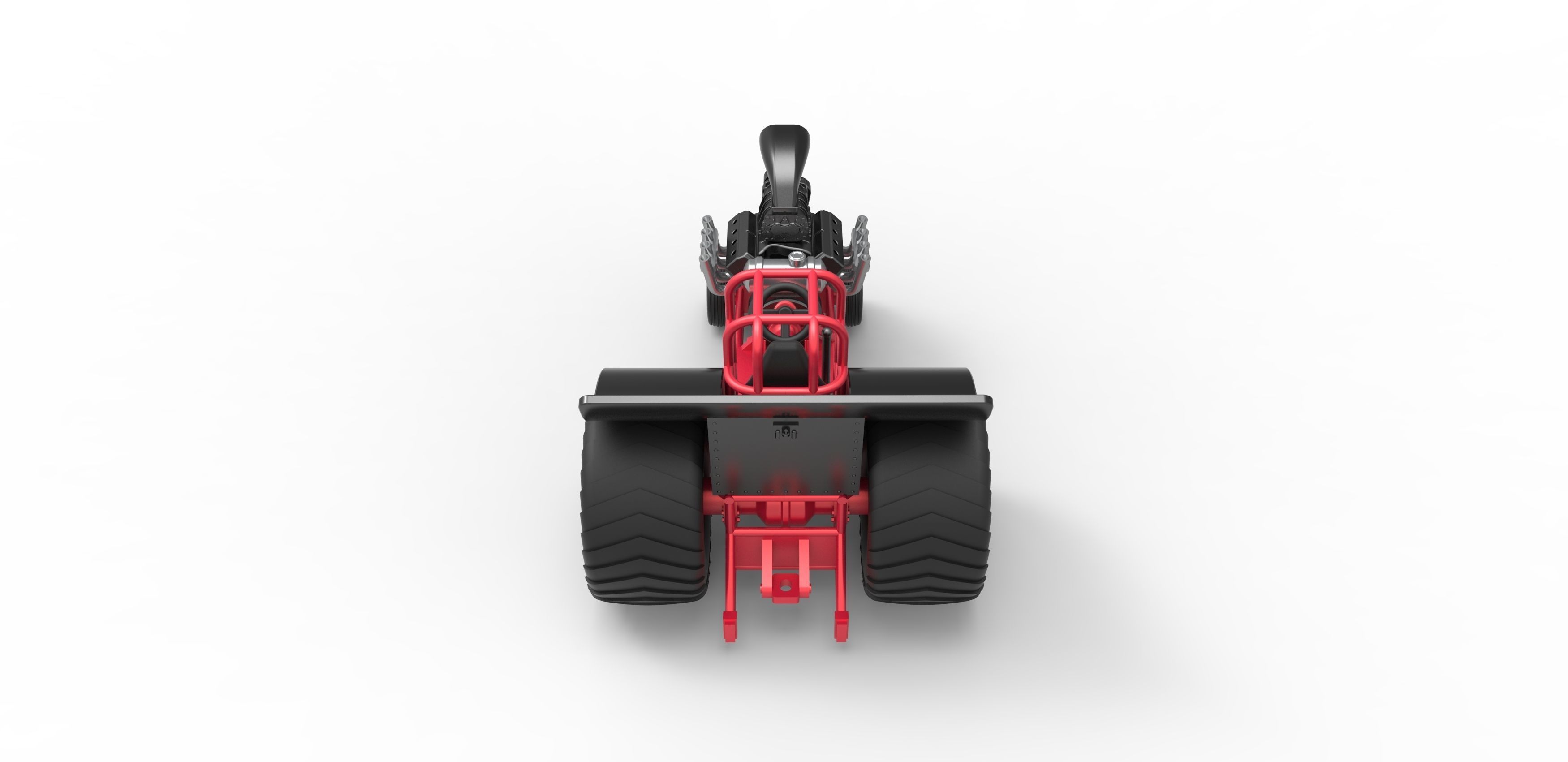 Mini Rod pulling tractor Scale 1 to 25 3D print model_12