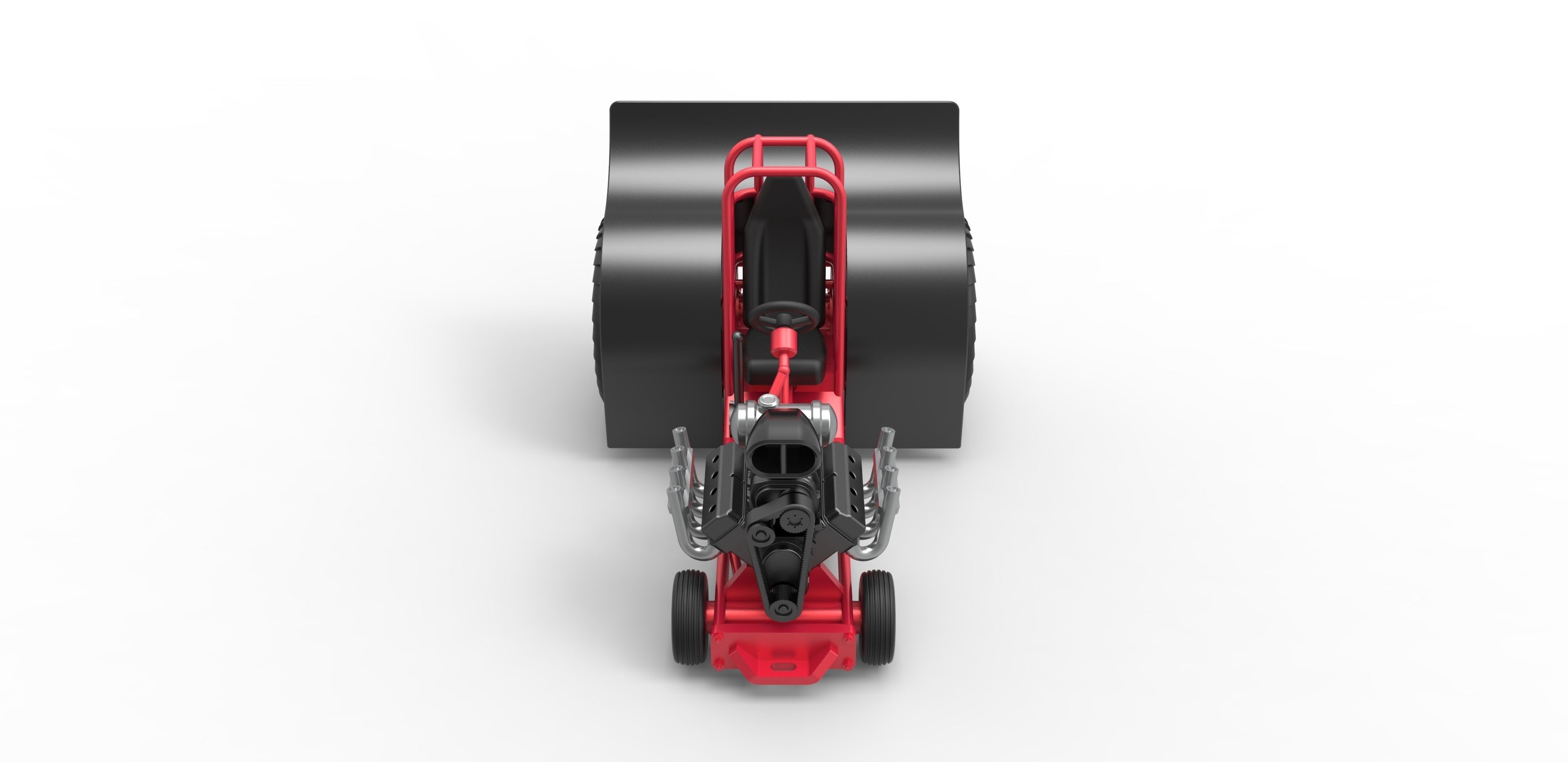 Mini Rod pulling tractor Scale 1 to 25 3D print model_5