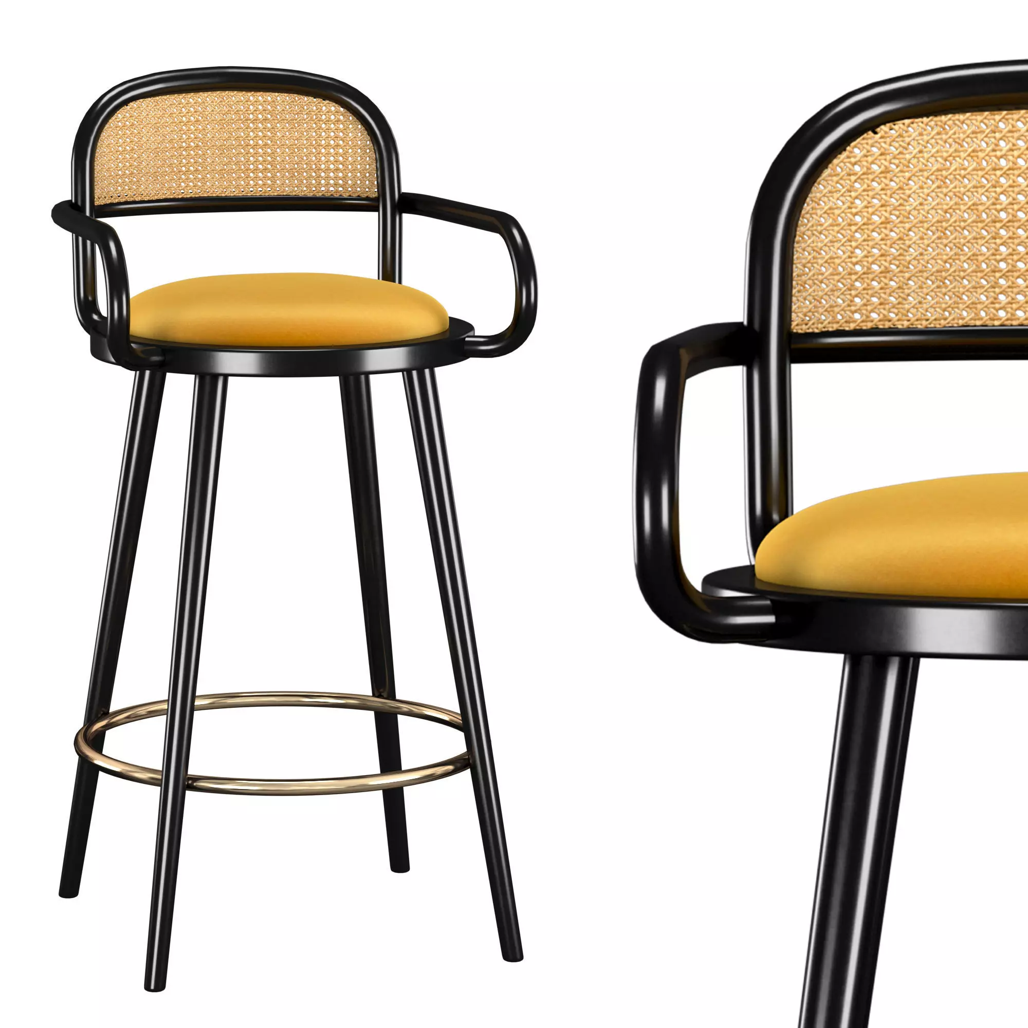 Luc Bar Chair Low-poly 3D model