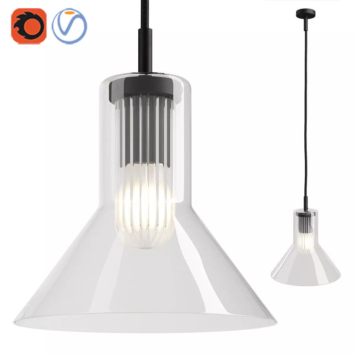 ext Peacock pendant light 3D model_0