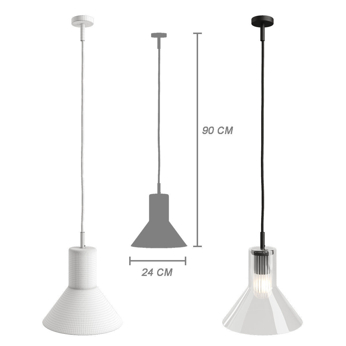 ext Peacock pendant light 3D model_1