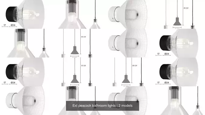 Ext peacock bathroom lights