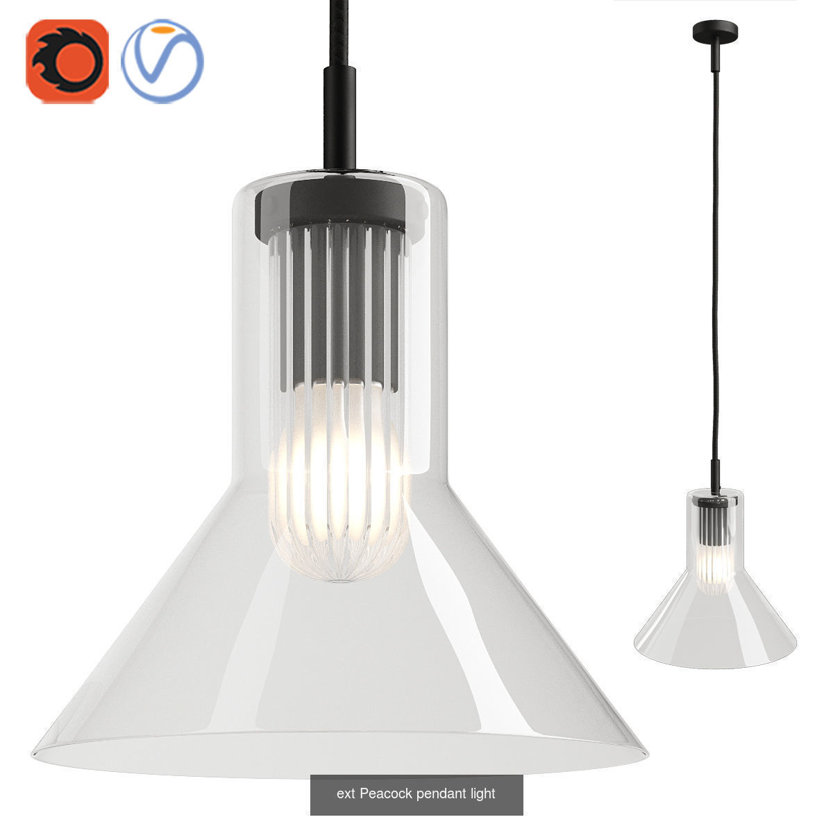 Ext peacock bathroom lights 3D Model Collection_3