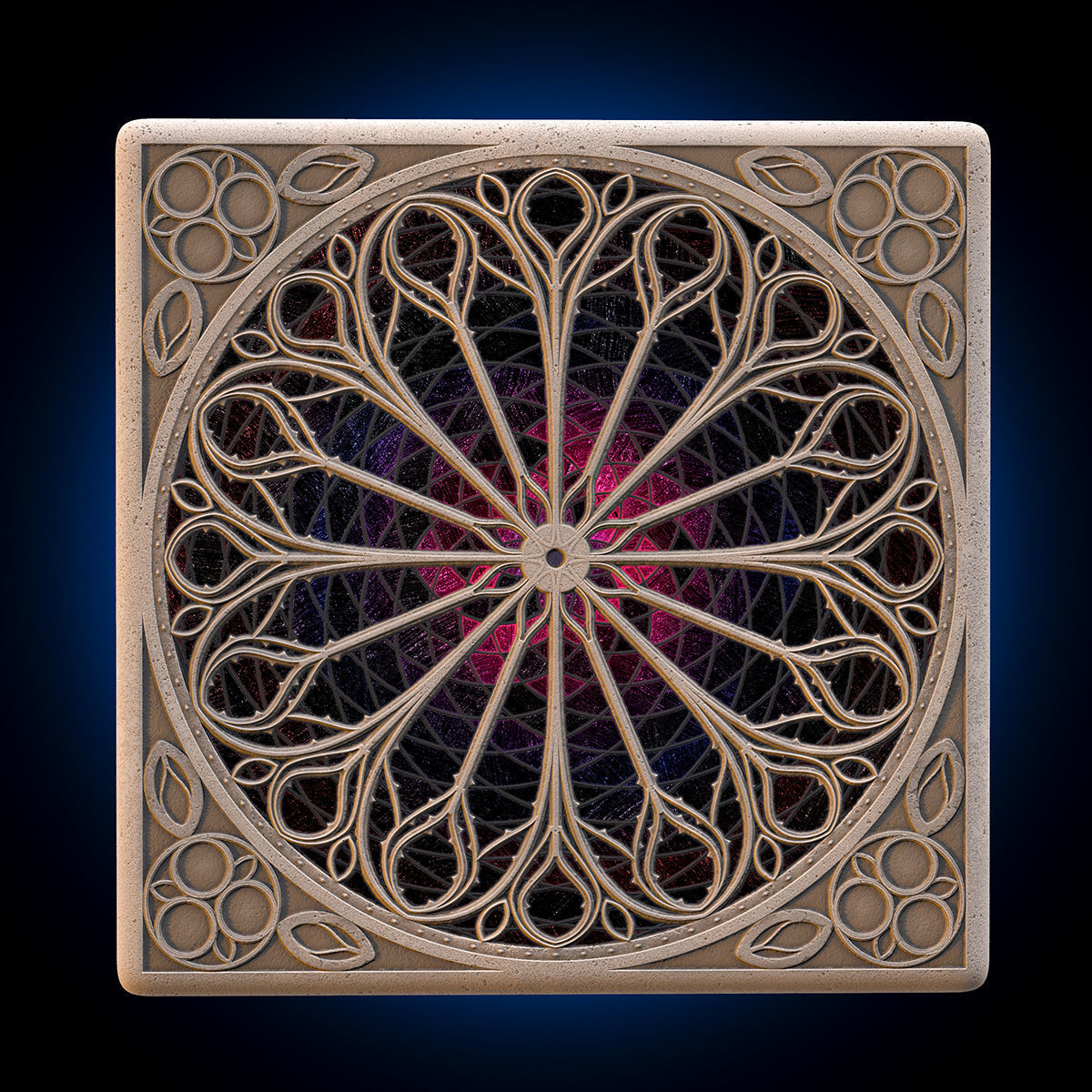 Gothic Windows Generator 3D model_8