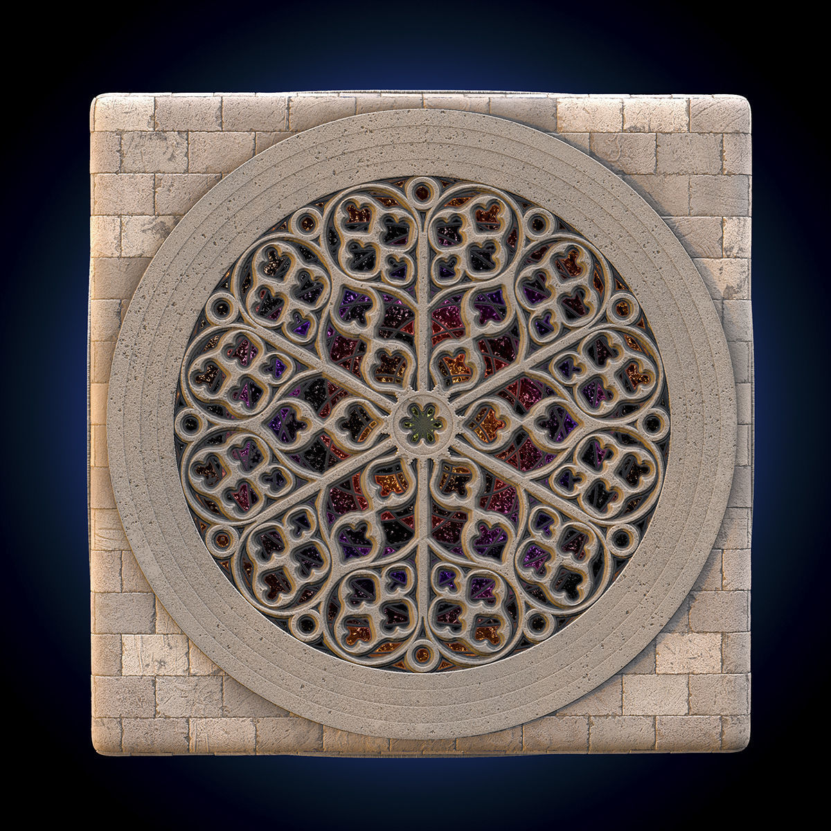 Gothic Windows Generator 3D model_6