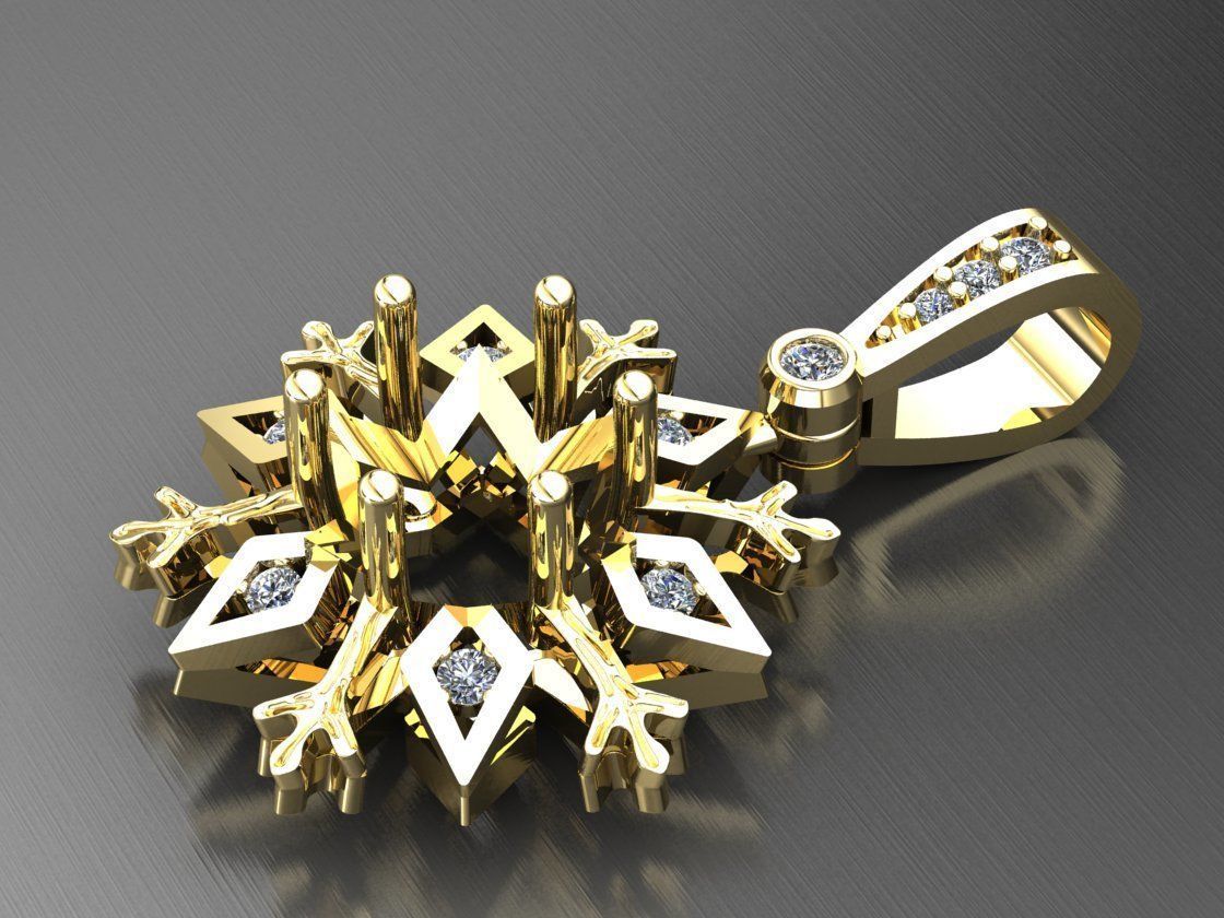 Christmas necklace 3D model 3D print model_2