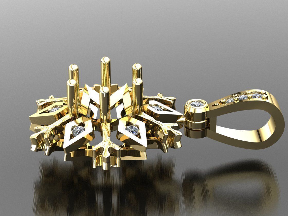 Christmas necklace 3D model 3D print model_3