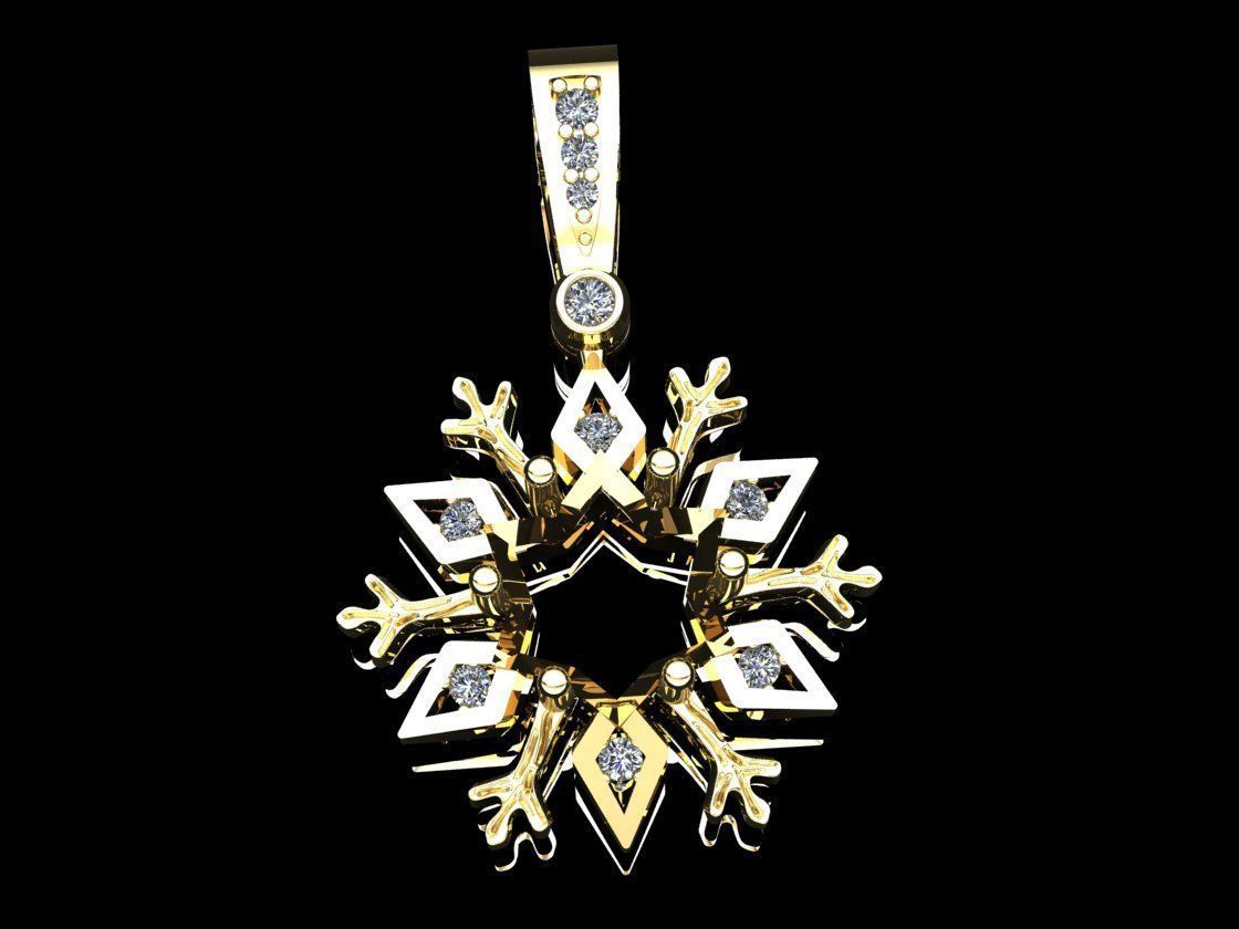 Christmas necklace 3D model 3D print model_6