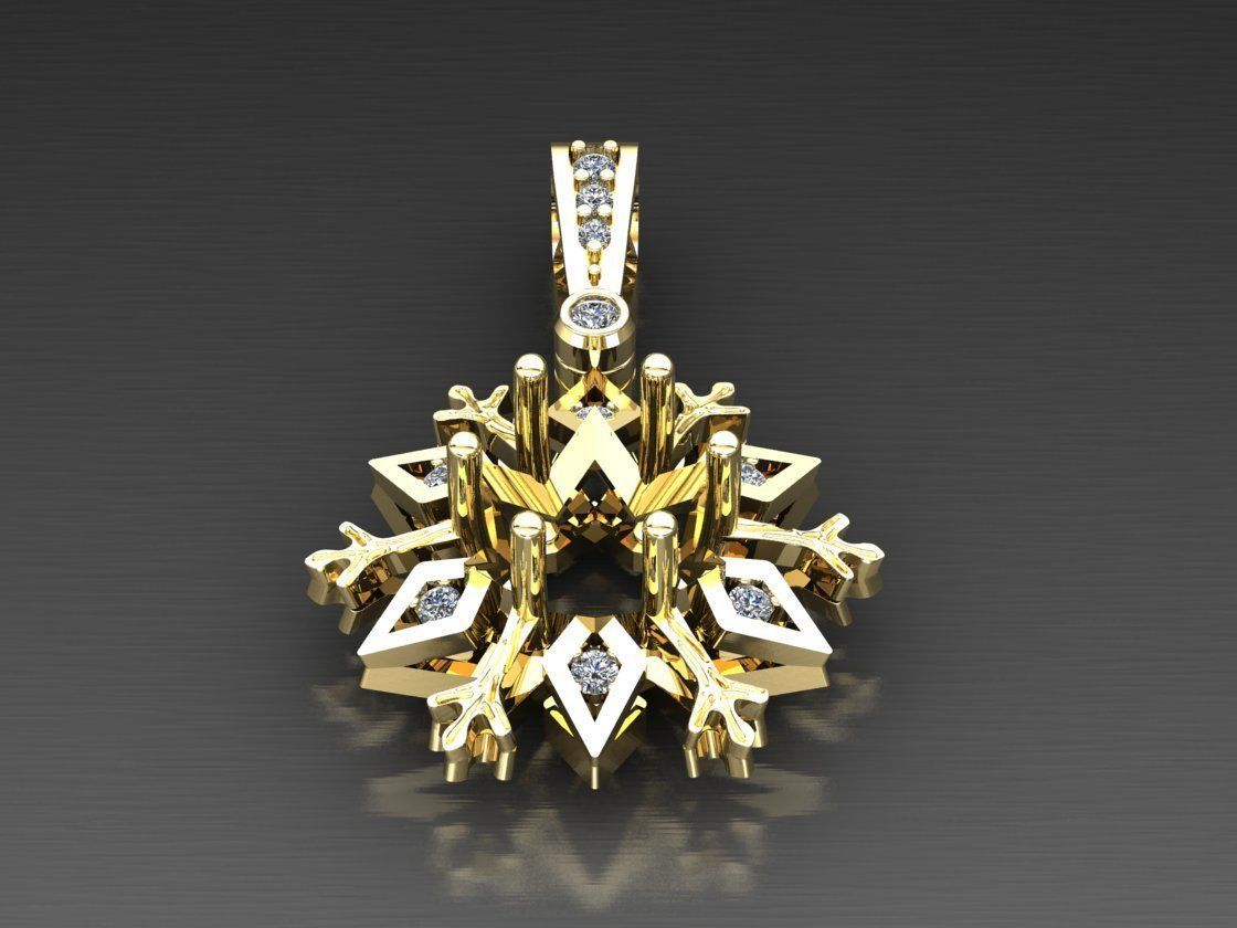 Christmas necklace 3D model 3D print model_5