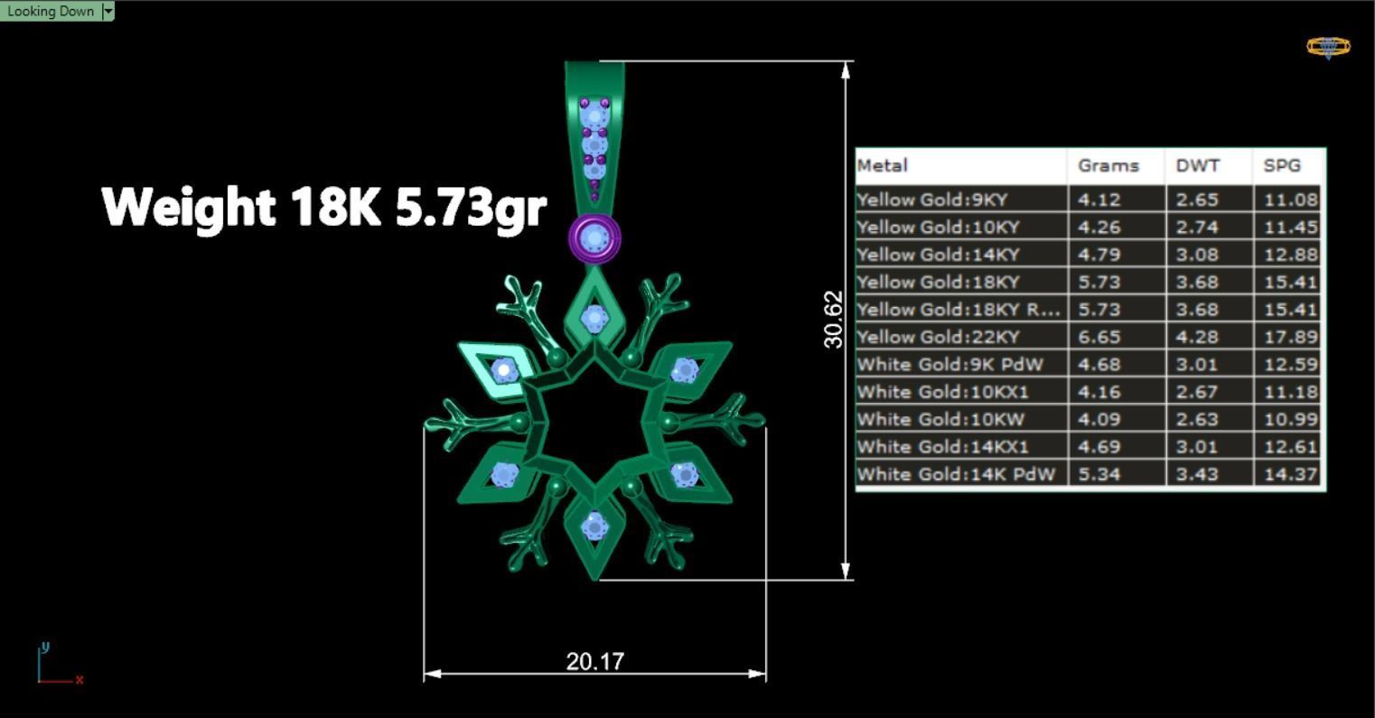 Christmas necklace 3D model 3D print model_8