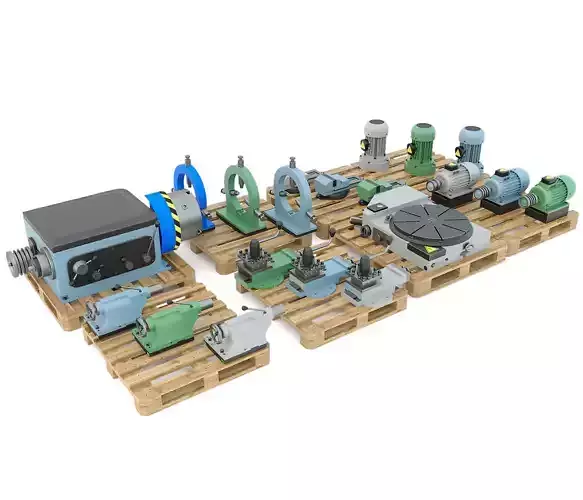 Spare parts of industrial machine tools - Collection 2 3D model