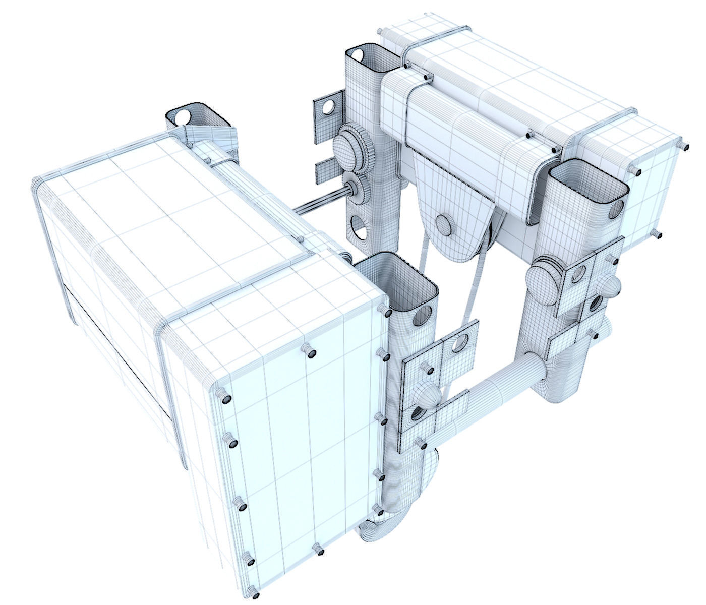 Electric crane hoist 3D model_12