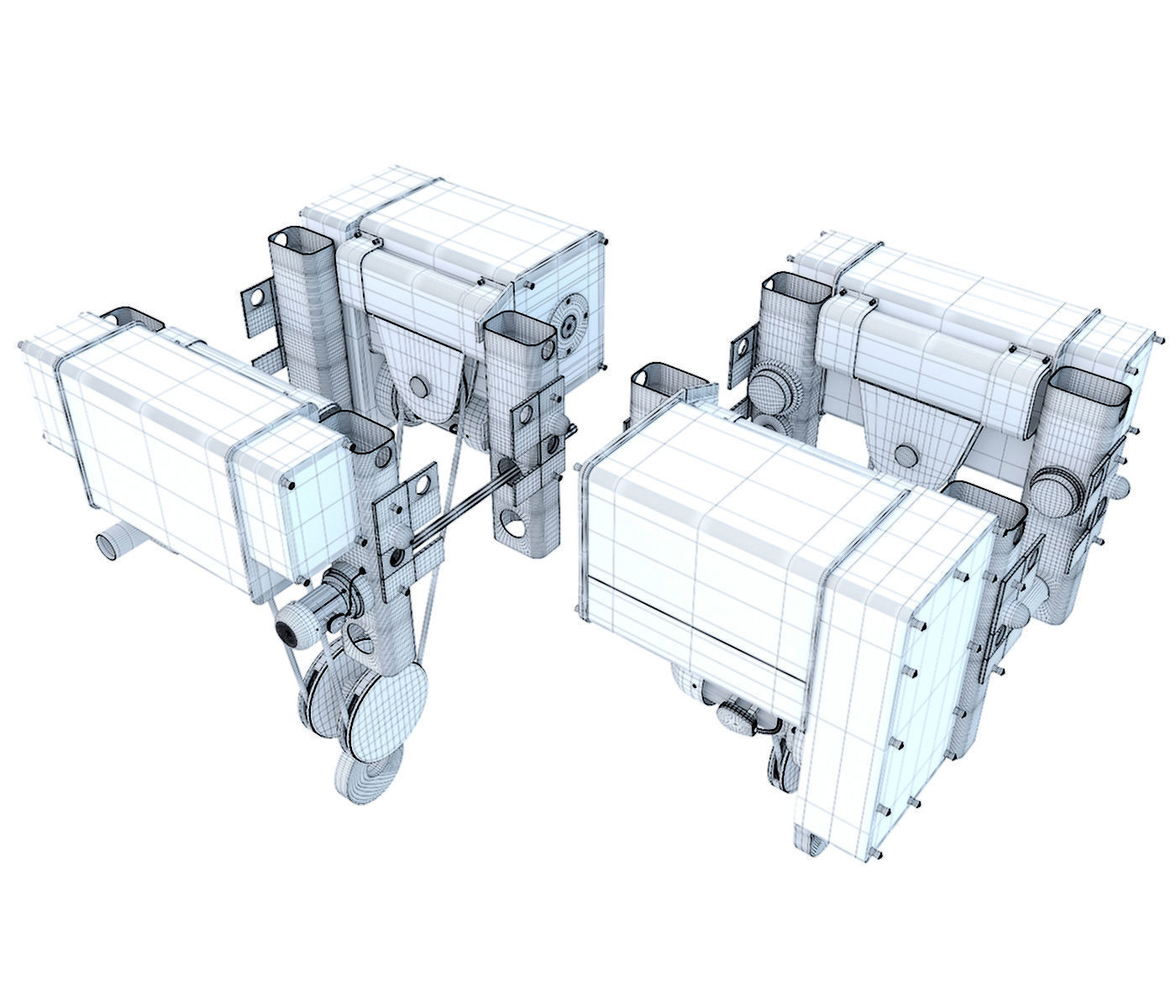 Electric crane hoist 3D model_16