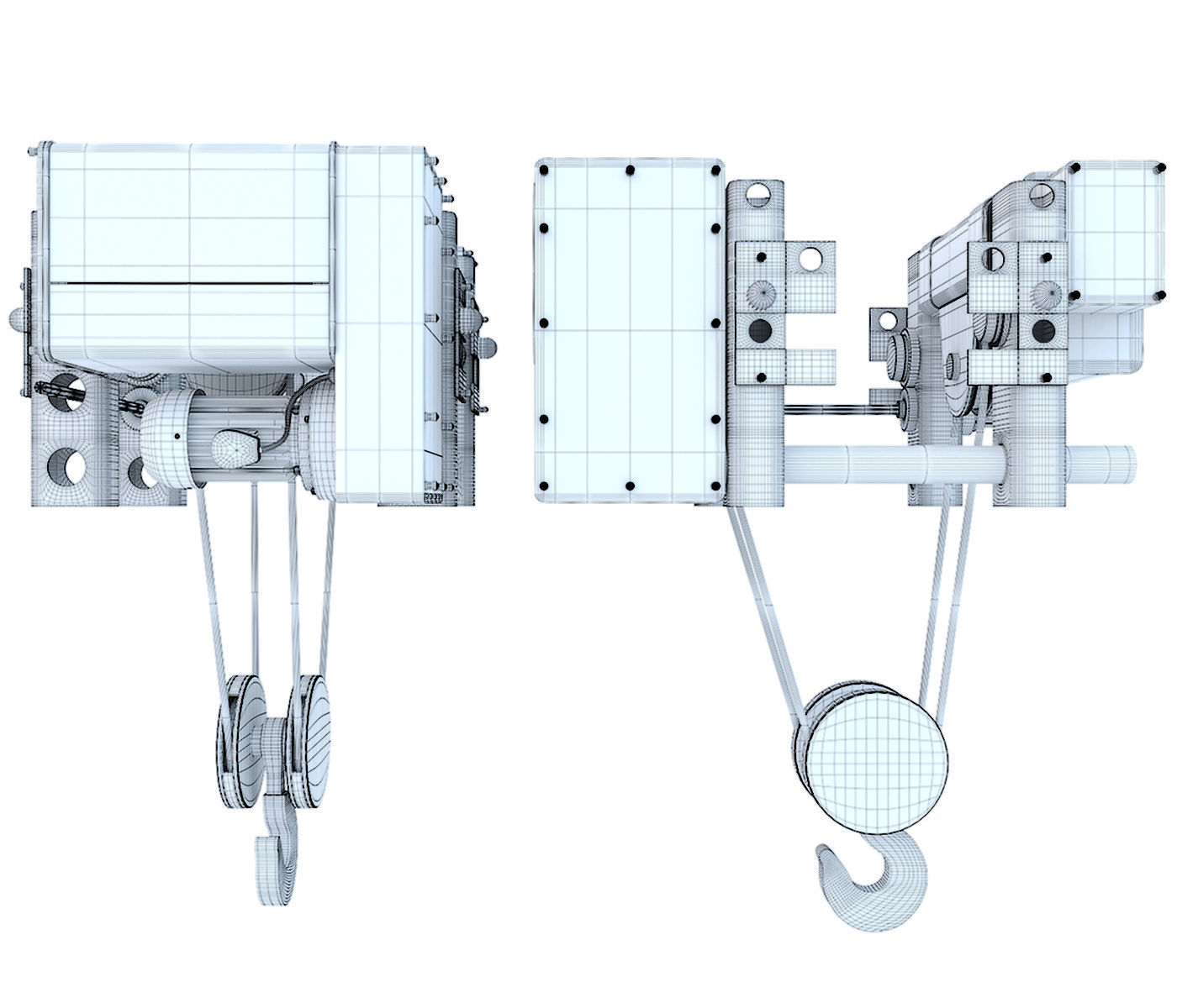 Electric crane hoist 3D model_13