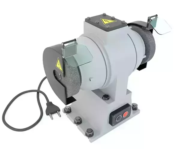 Industrial machine tool - Grinder machine gray 3D model