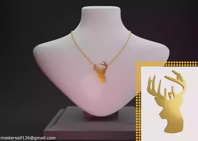 Deer necklace