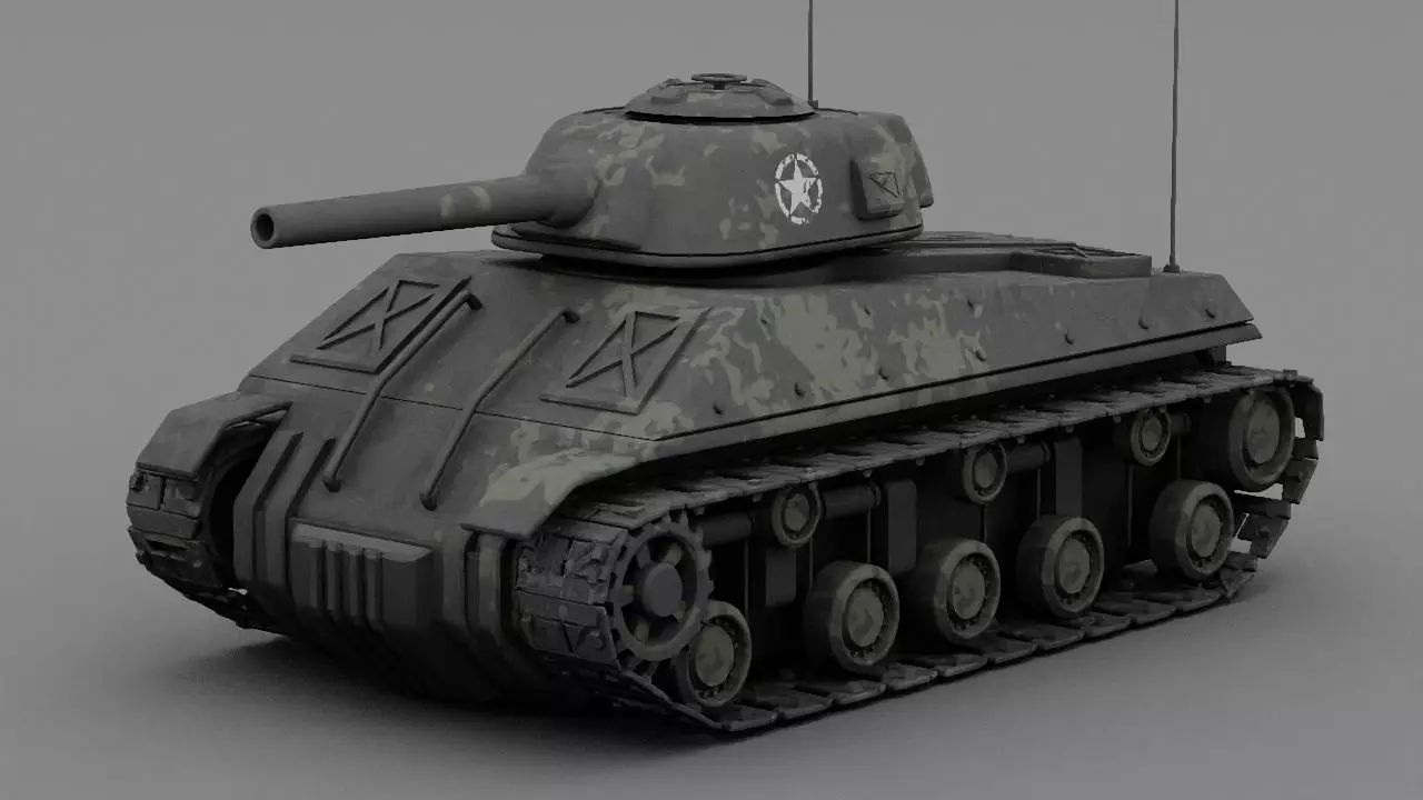 Military vehicle rigged 3D model