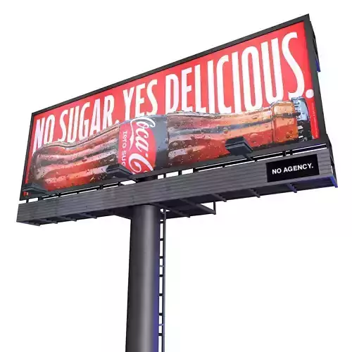 Advertising Metal Billboard Large Outdoor Adv 3D model
