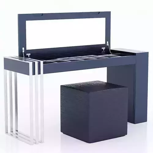 Franco Furniture Dressing table with ottoman 3