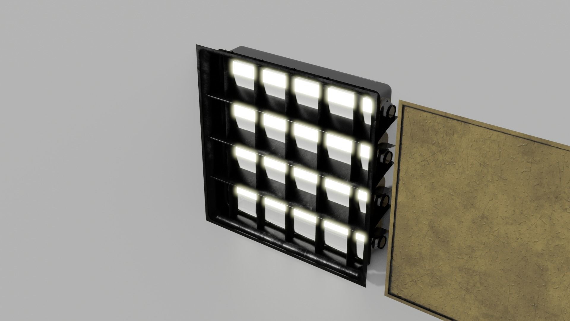 Modular backrooms assets with Blender Generator  Low-poly 3D model_5