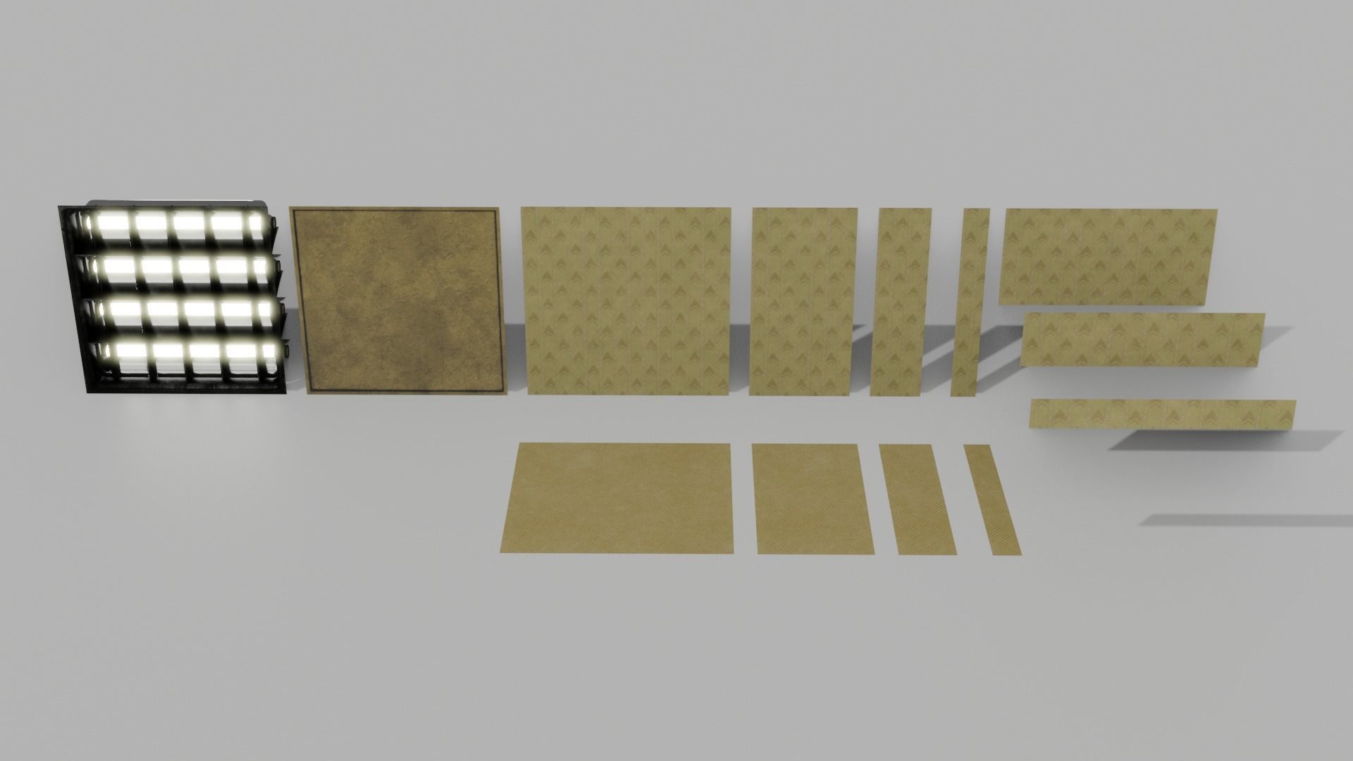 Modular backrooms assets with Blender Generator  Low-poly 3D model_4