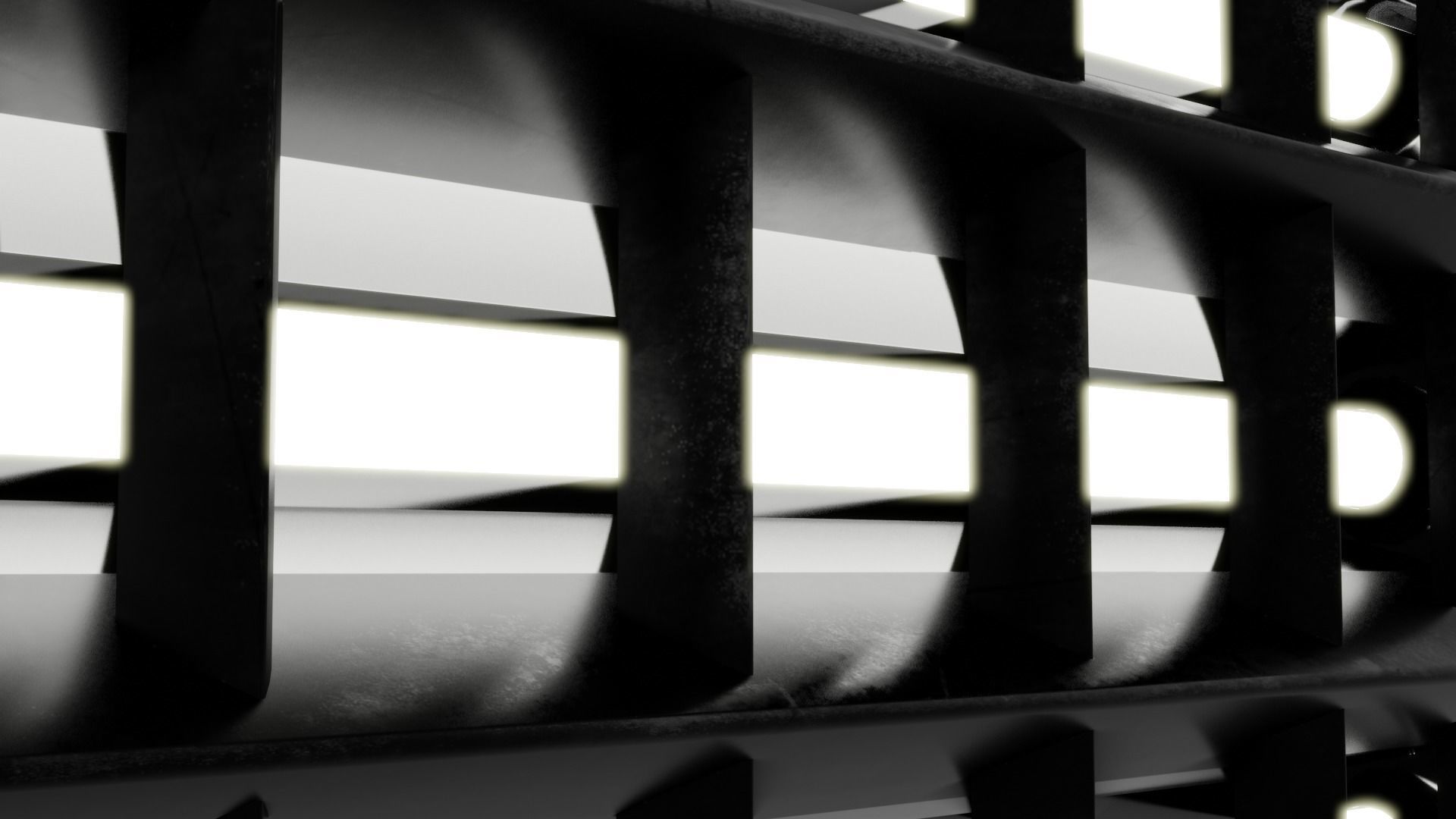 Modular backrooms assets with Blender Generator  Low-poly 3D model_12