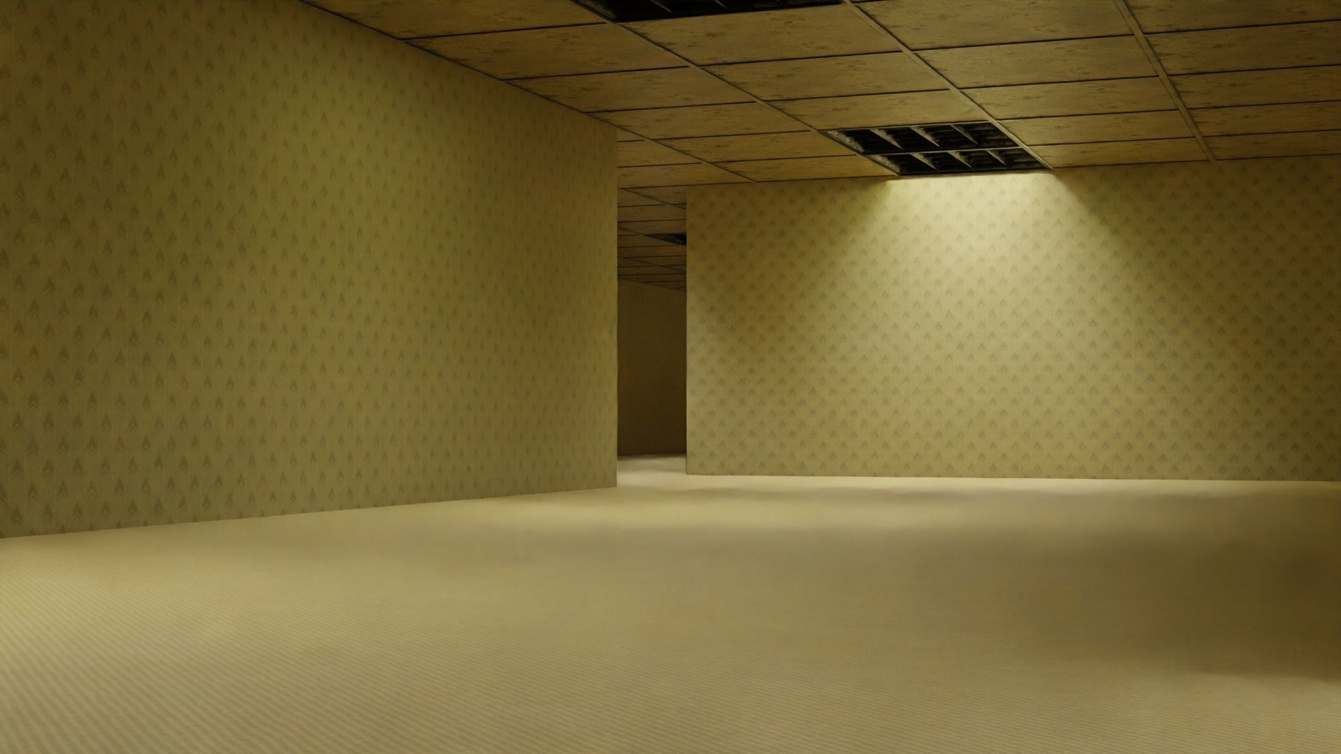 Modular backrooms assets with Blender Generator  Low-poly 3D model_2