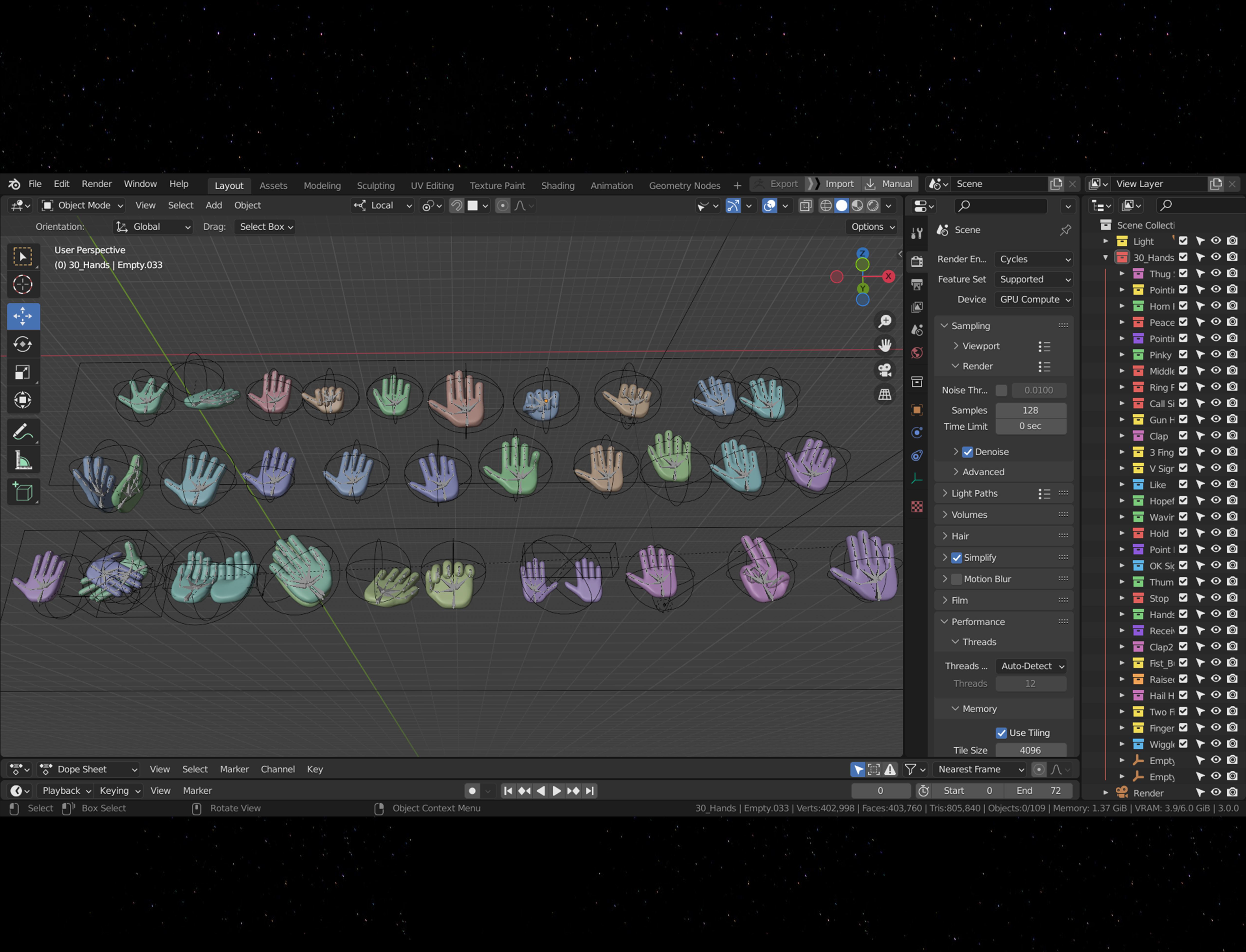 30 Rigged and Animated Hand Signs Low-poly 3D model_12