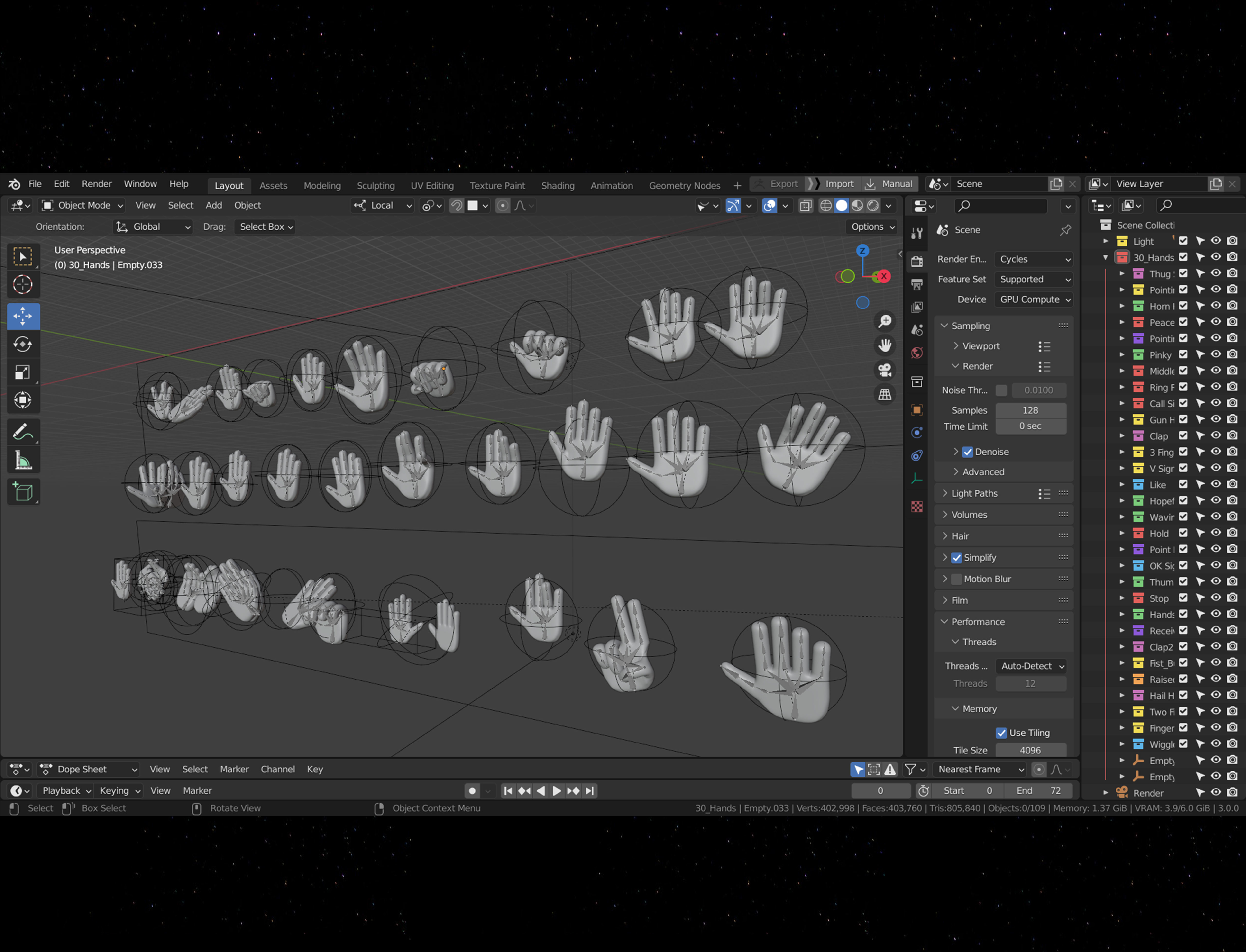30 Rigged and Animated Hand Signs Low-poly 3D model_14