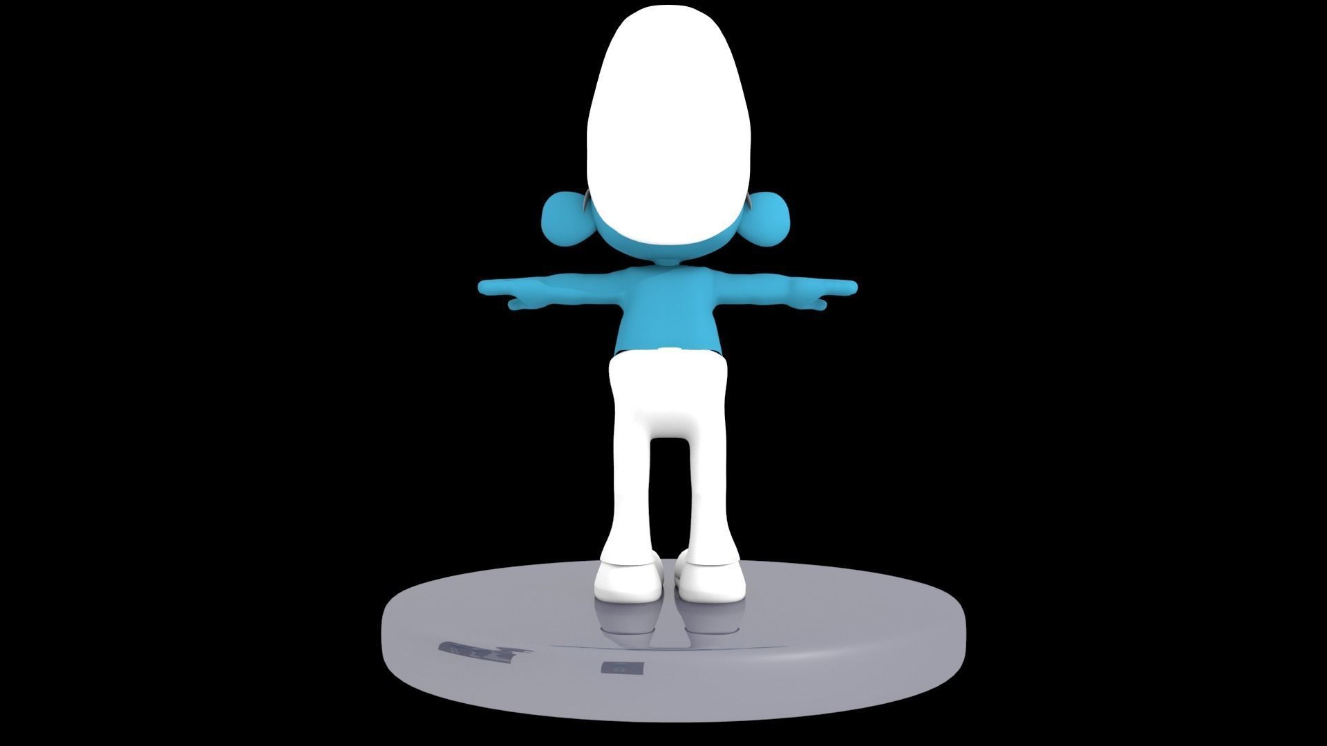 SMURF BRAINY PITUFO Low-poly 3D model_8