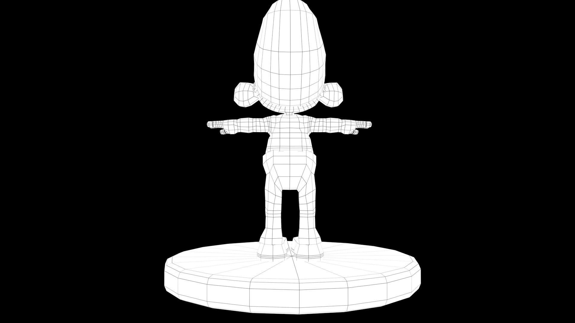 SMURF BRAINY PITUFO Low-poly 3D model_14