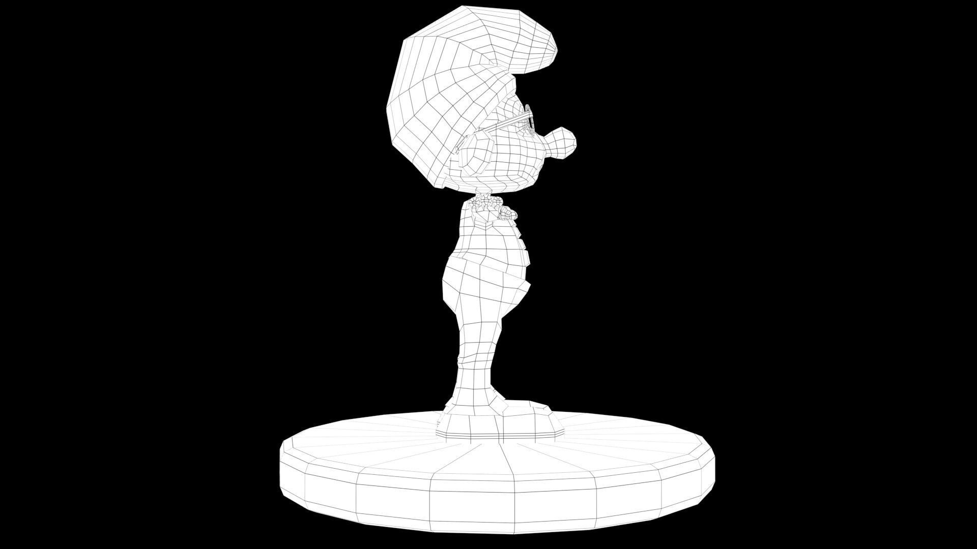 SMURF BRAINY PITUFO Low-poly 3D model_12