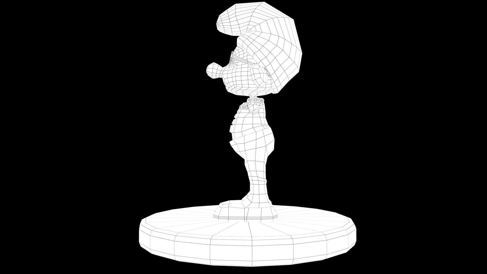 SMURF BRAINY PITUFO Low-poly 3D model_15