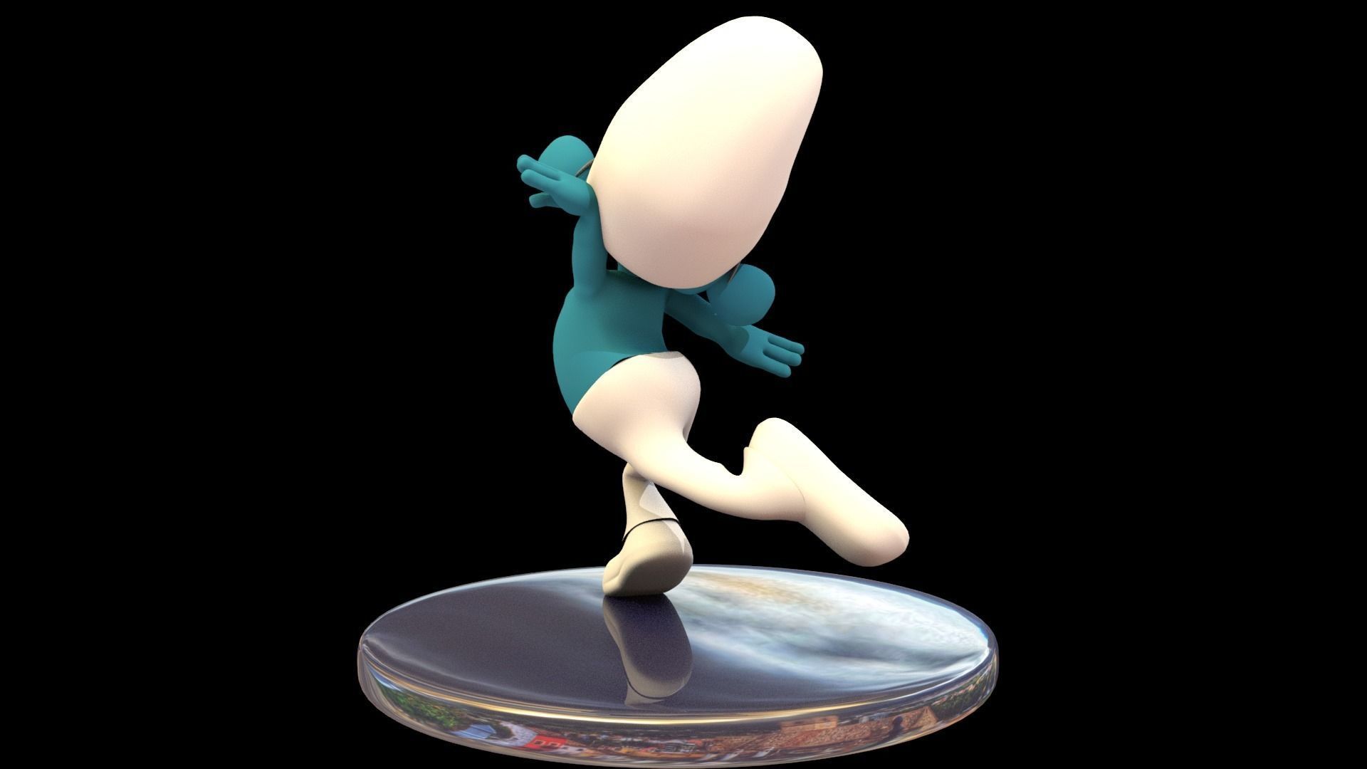 SMURF BRAINY PITUFO Low-poly 3D model_4