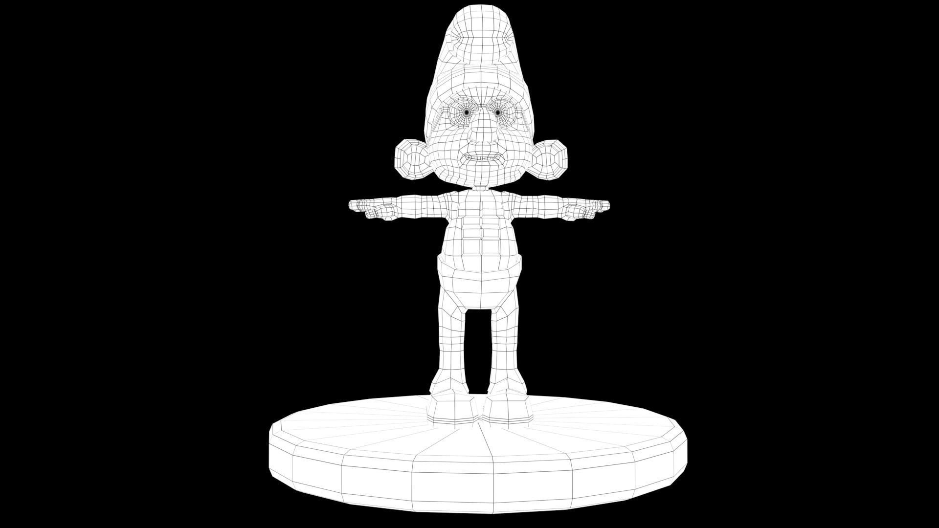 SMURF BRAINY PITUFO Low-poly 3D model_10