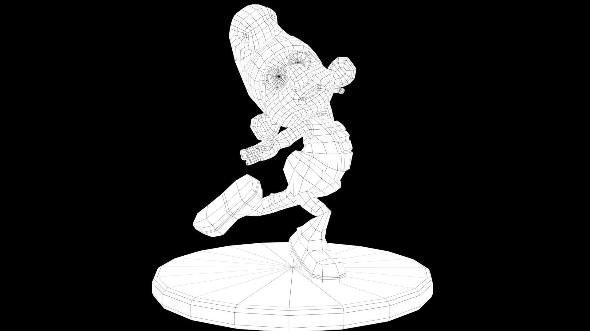 SMURF BRAINY PITUFO Low-poly 3D model_20