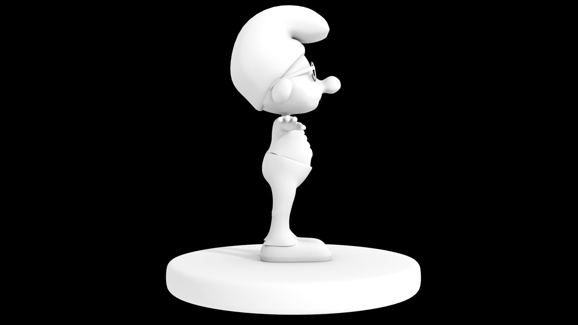 SMURF BRAINY PITUFO Low-poly 3D model_11