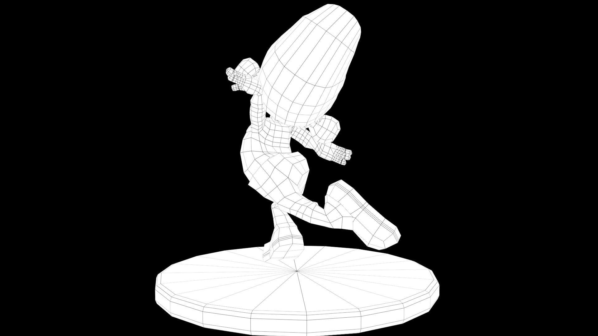 SMURF BRAINY PITUFO Low-poly 3D model_21