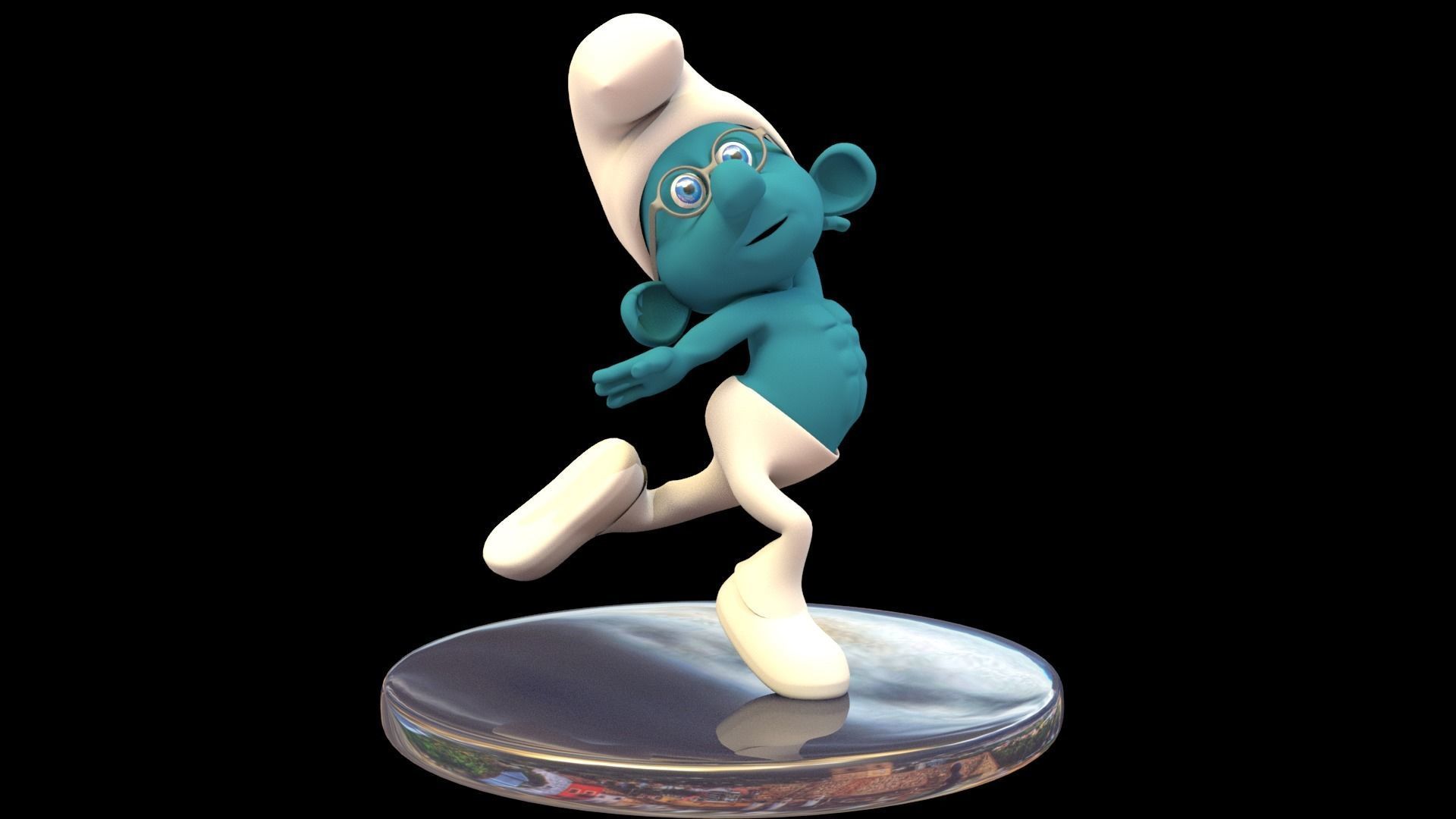 SMURF BRAINY PITUFO Low-poly 3D model_2