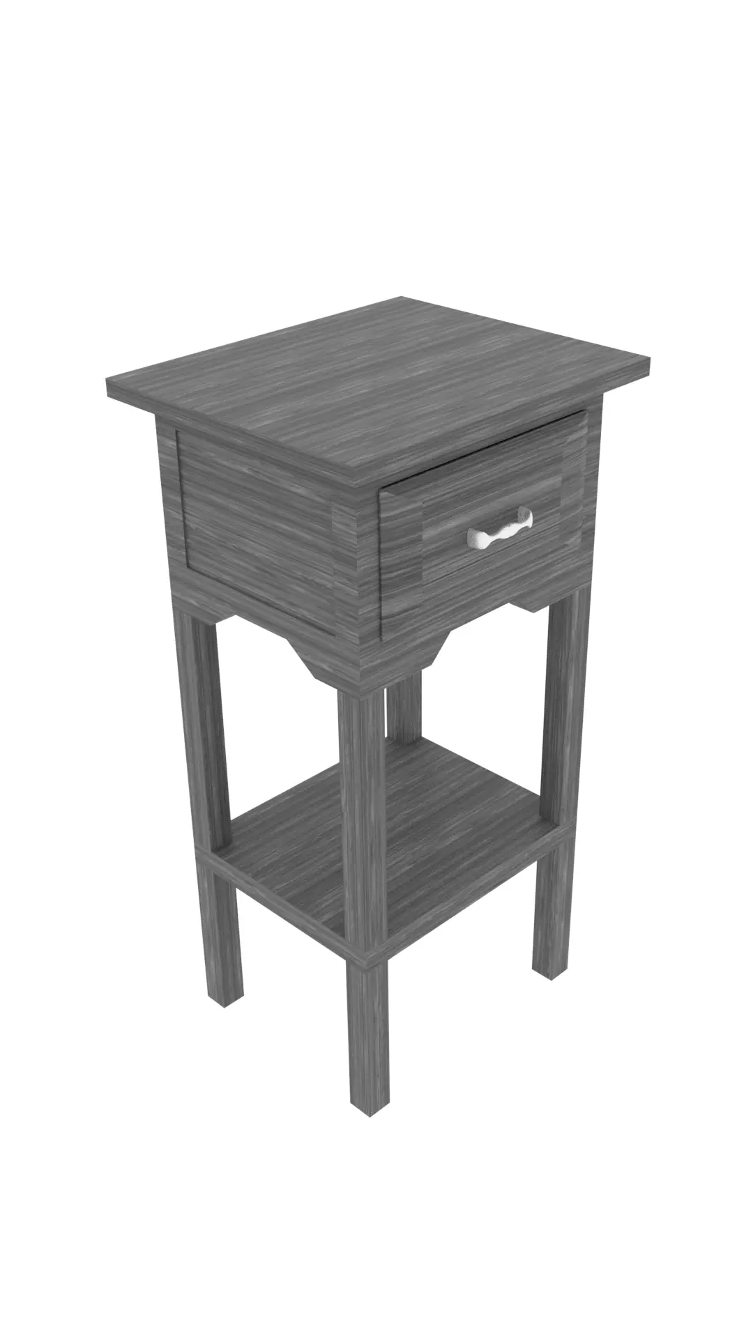 Black wood nightstand Free 3D model