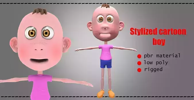 Stylized Cartoon boy