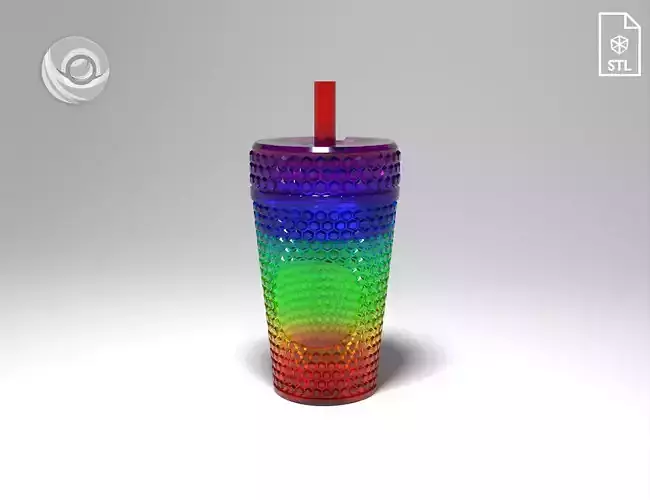 StarBucks Studded Tumbler Keychain STL File for 3D printing 3D print model