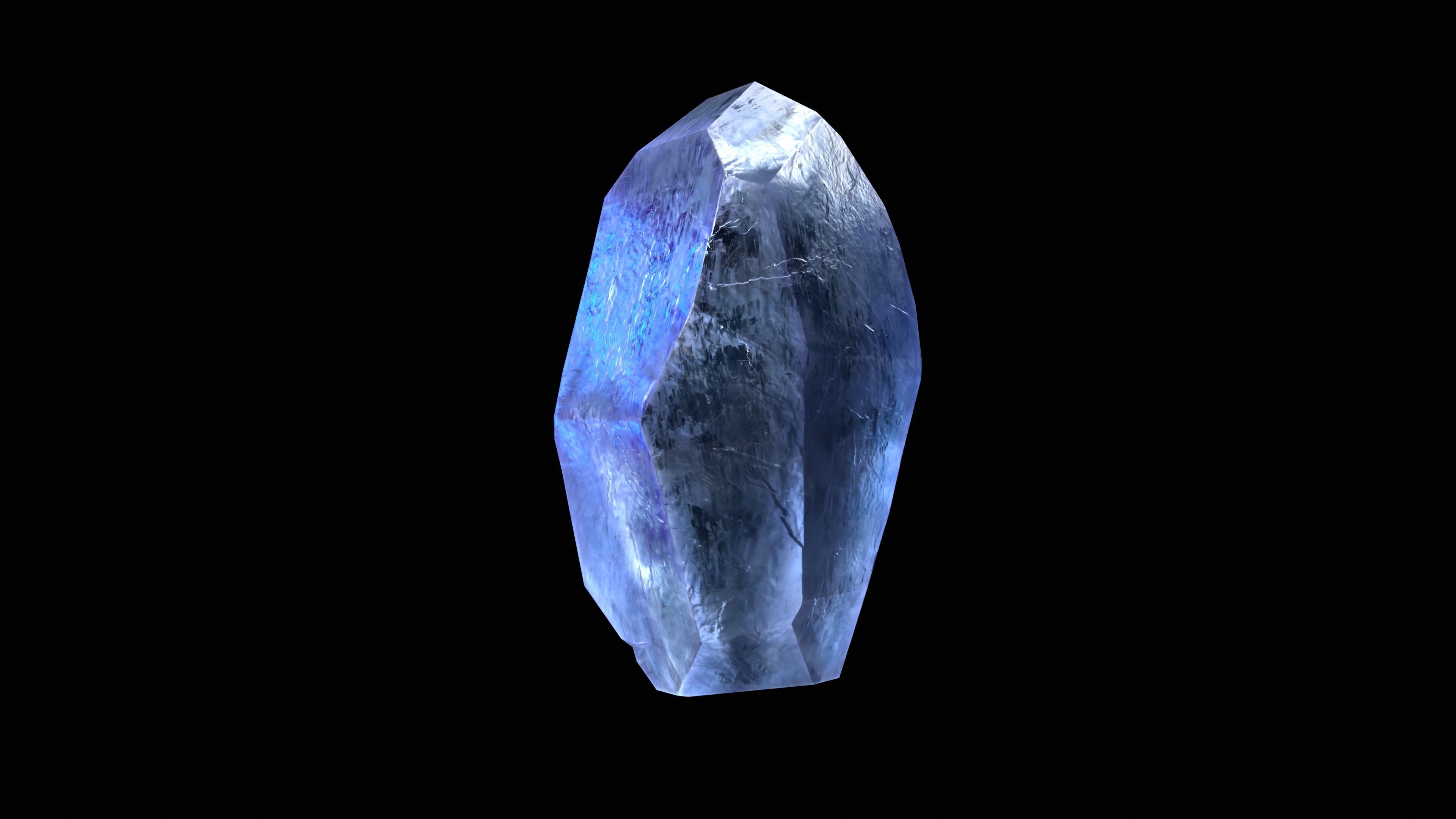 Crystal Low Poly Pbr Set Low-poly 3D model_10