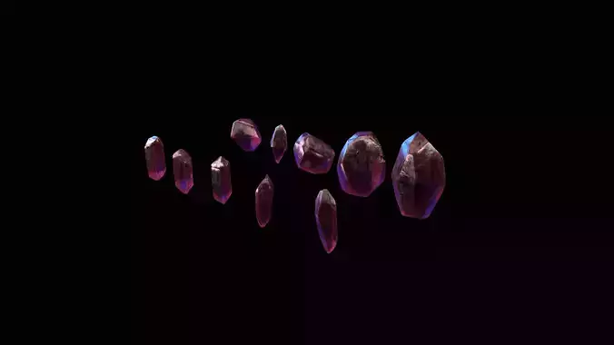 Crystal Low Poly Pbr Set