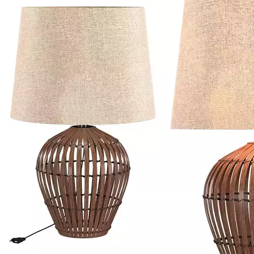 Stone Beam Modern Rattan Table Lamp