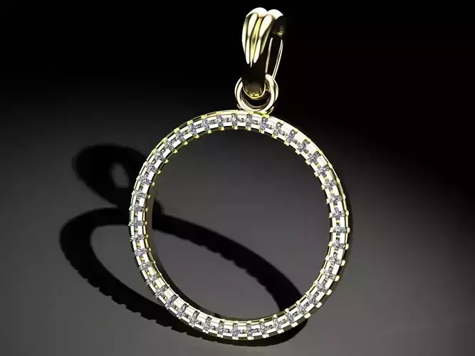 round diamond pendant