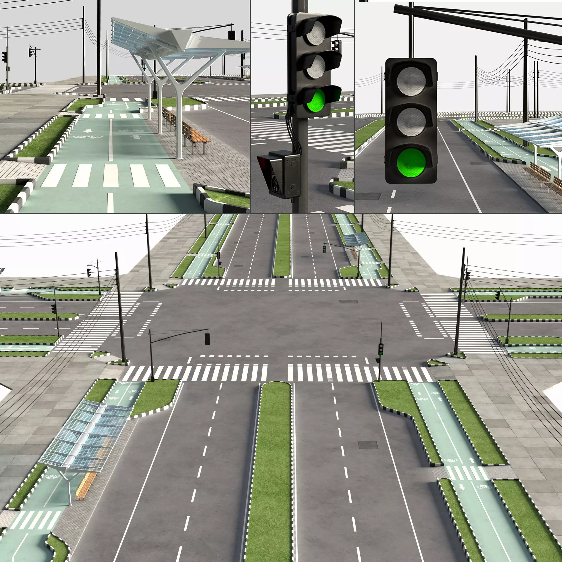 green street 3D model_0