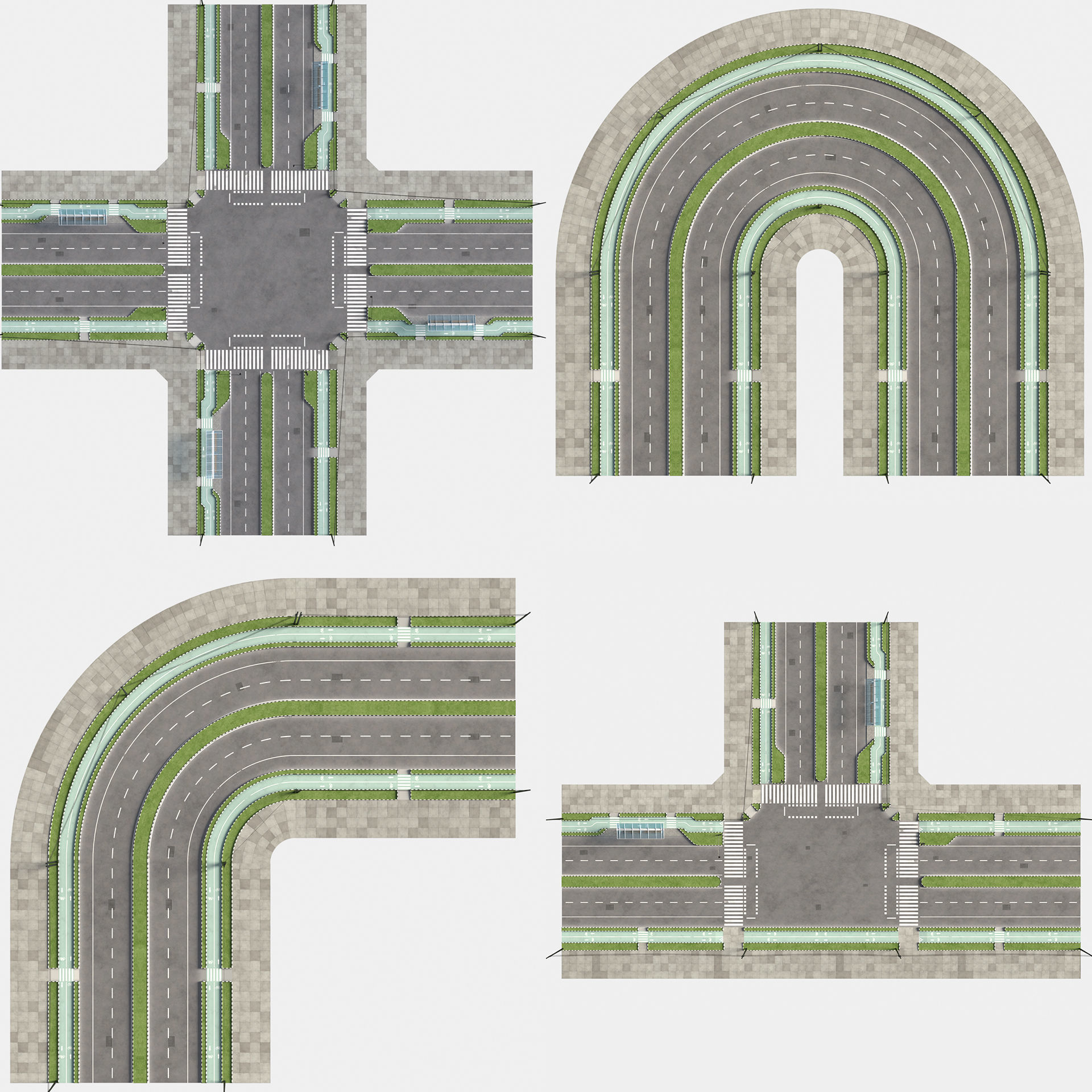 green street 3D model_3